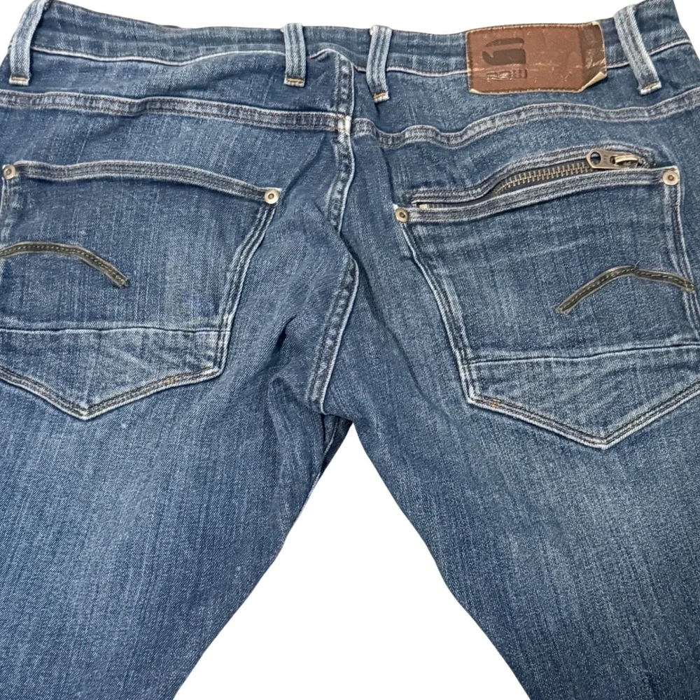 G-Star Raw Attacc Straight Mens Jeans Blue Denim Medium Wash Size 36x32